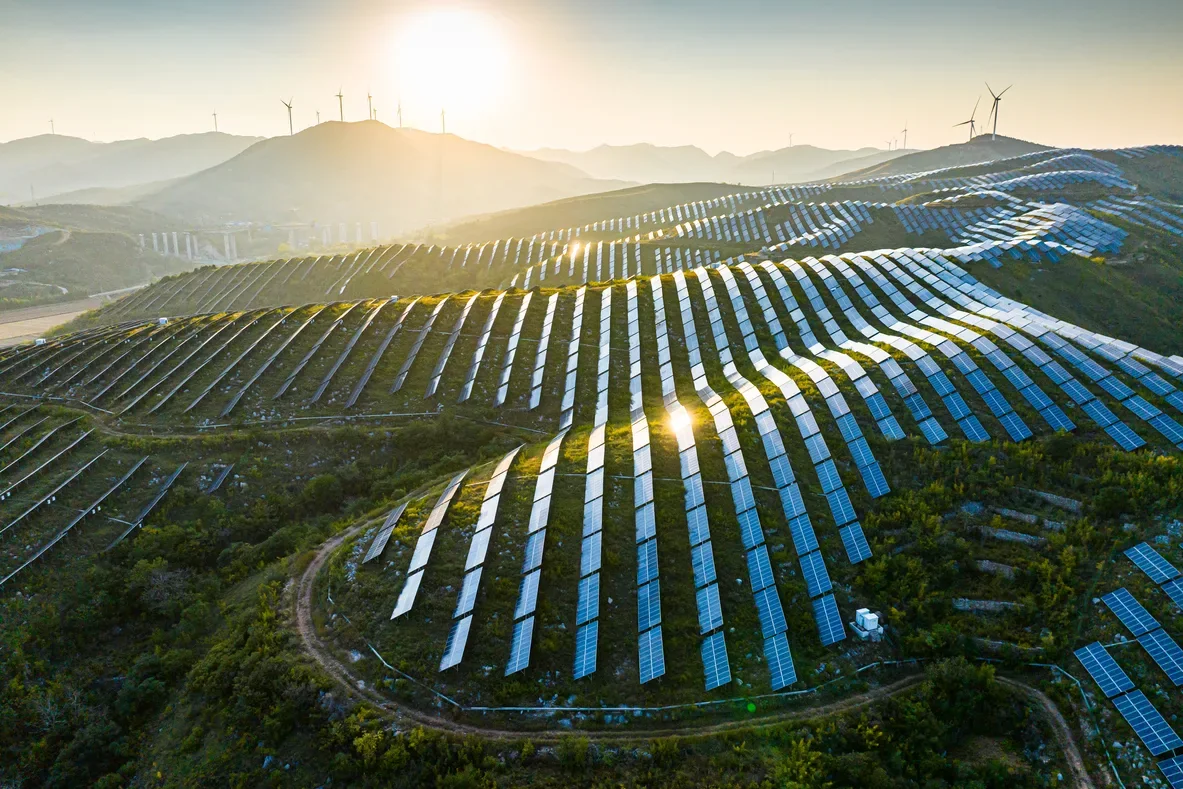 Renewable-energy landscape with solar generation